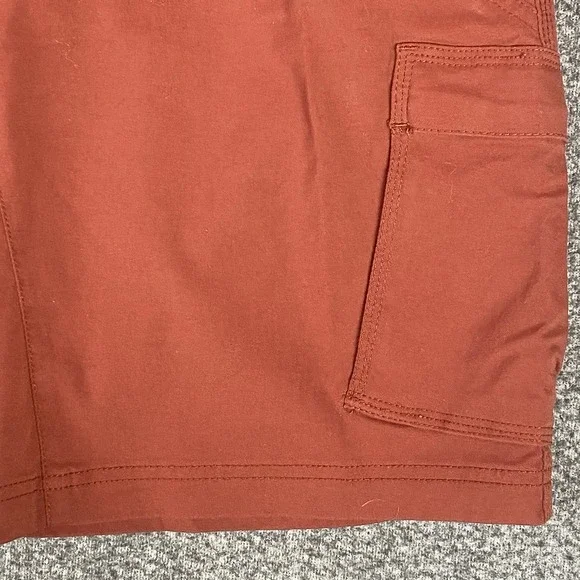 Prana Mens Zion Cargo Shorts 36 11" Inseam Orange Belted Hiking Outdoor $80 new - Picture 6 of 13